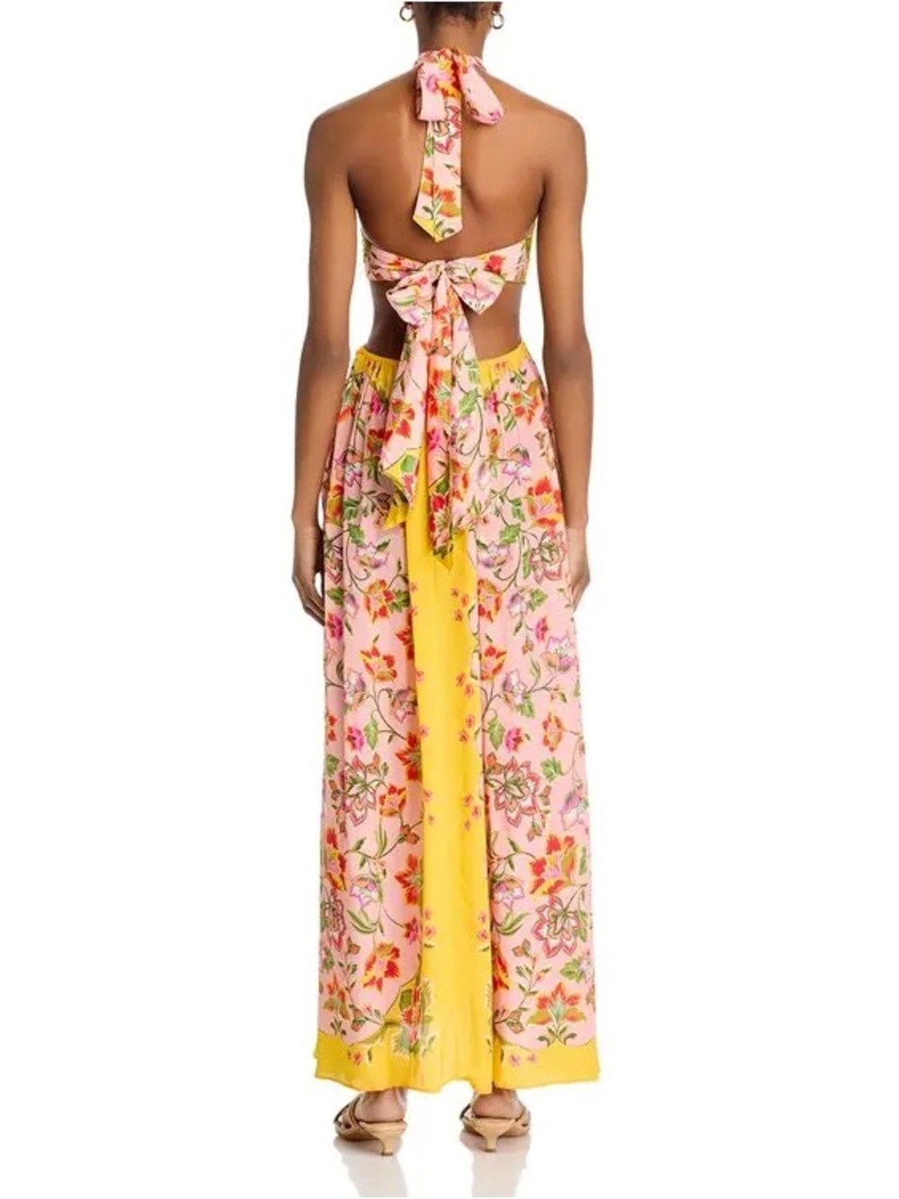 Farm Rio Beauty Scarf Maxi Halter Dress size XS - Picture 5 of 11